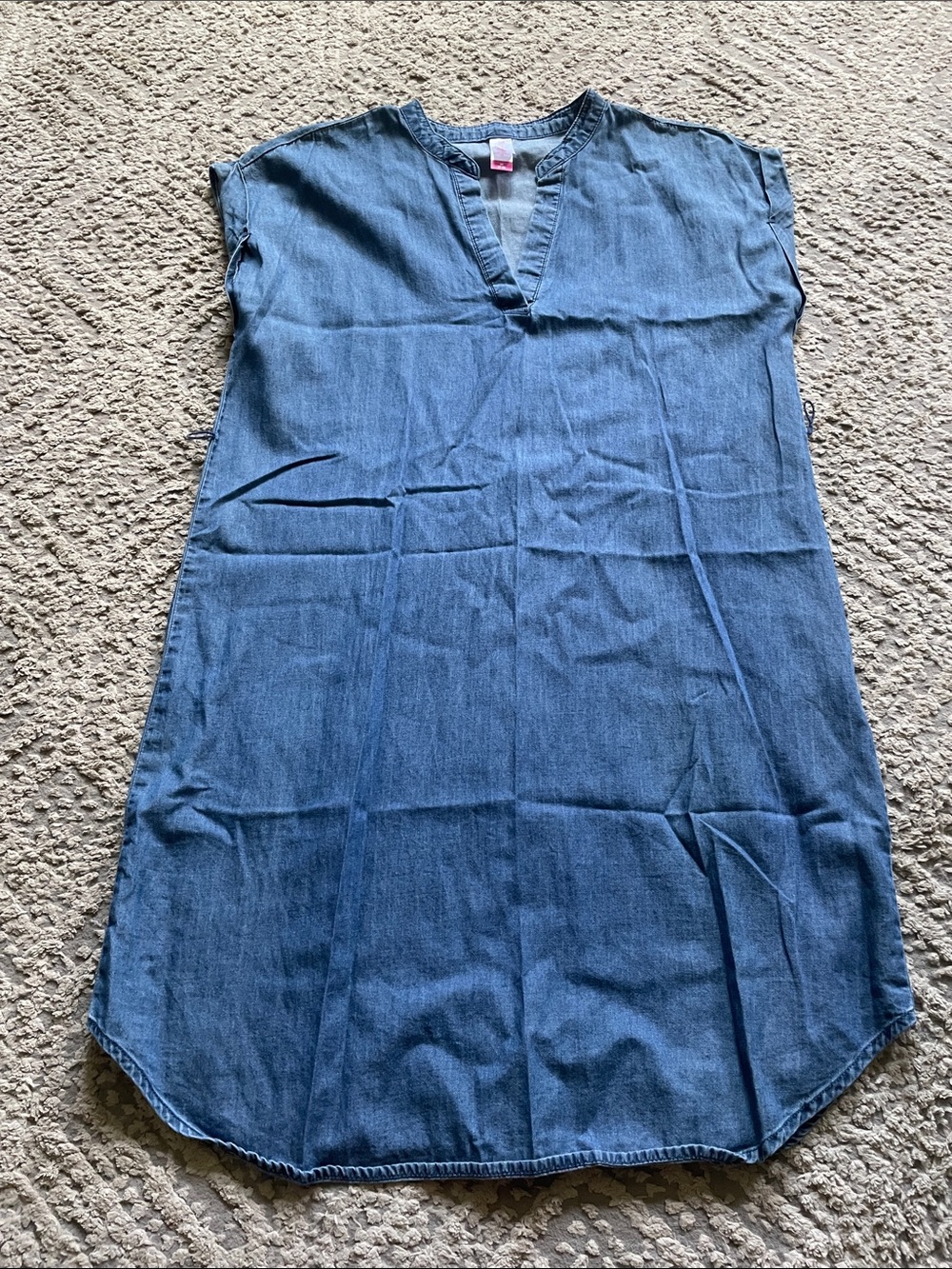 No Boundaries Blue Denim Shift Dress